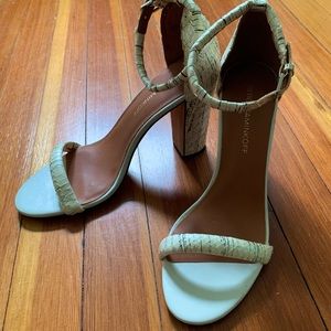 Rebecca Minkoff Mali Snake-Embossed Sandals